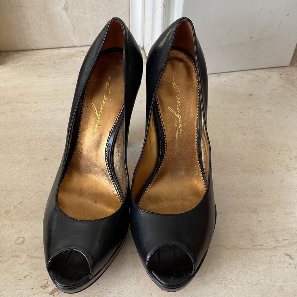 Imagine Vince Camuto Verinas Alligator Peep Toe Pumps
